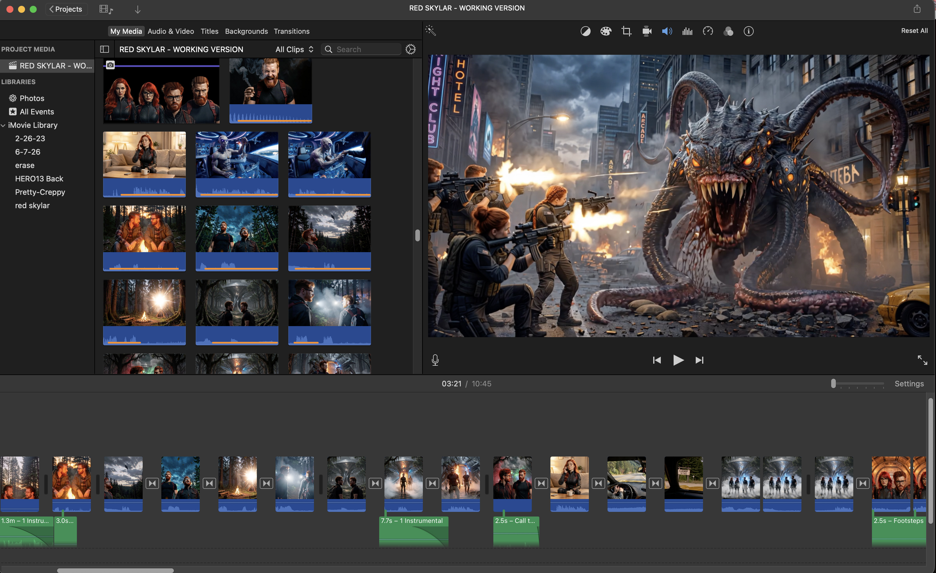 Video still and production imagery